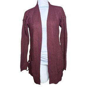 5/$25 Harlow & Rose open front cardigan Medium maroon